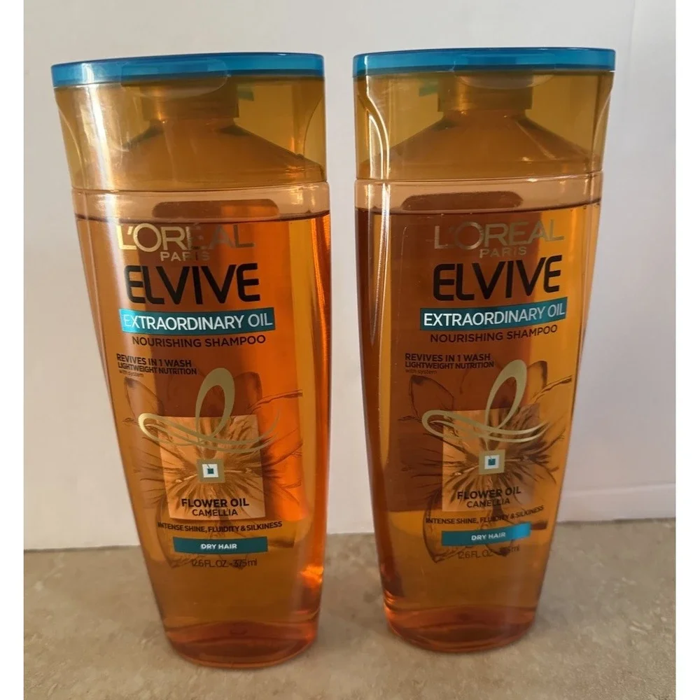 2-L'Oreal Elvive Extraordinary Oil Nourishing Shampoo Dry Hair 12.6 floz ea NEW‎
